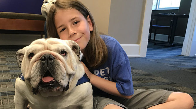Iowa 9-year-old behind the popular @IvePetThatDog Twitter account meets Griff